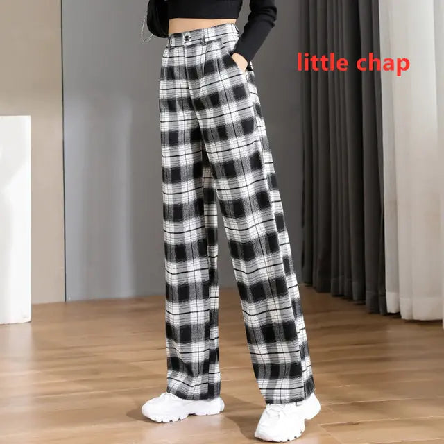 Women Chic Office Wear Straight Pants