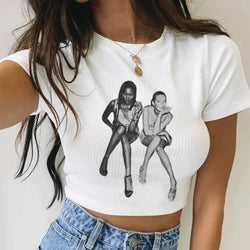 Trendy E-Girl Crop Top