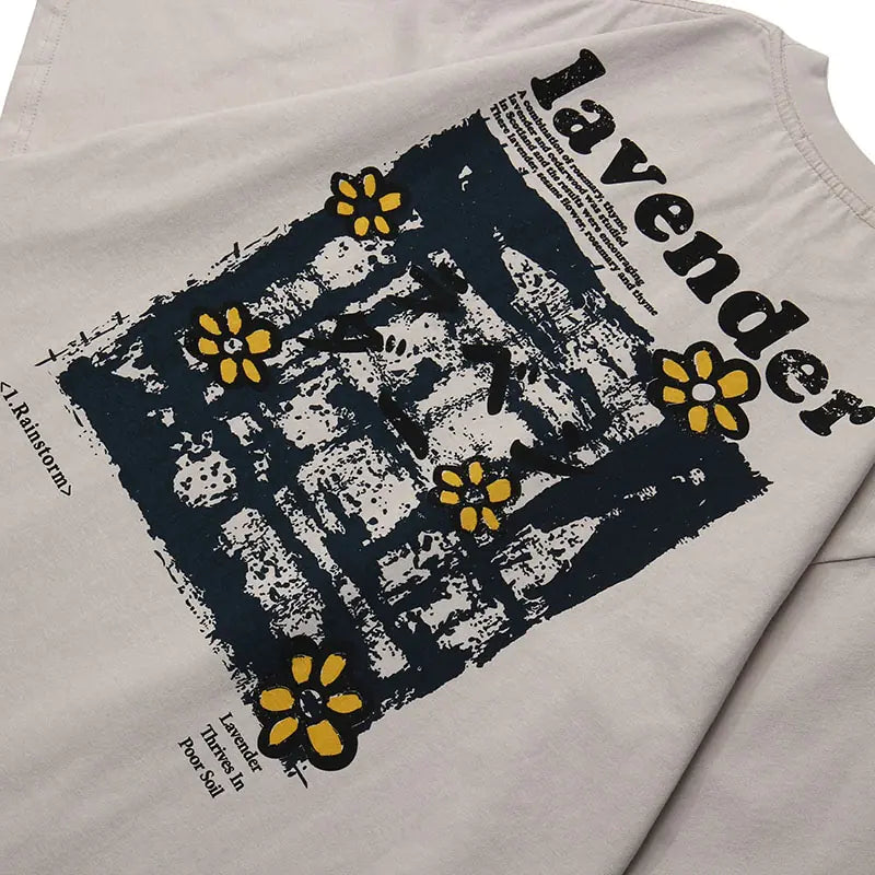 Men Hip Hop T Shirt Streetwear Harajuku Floral