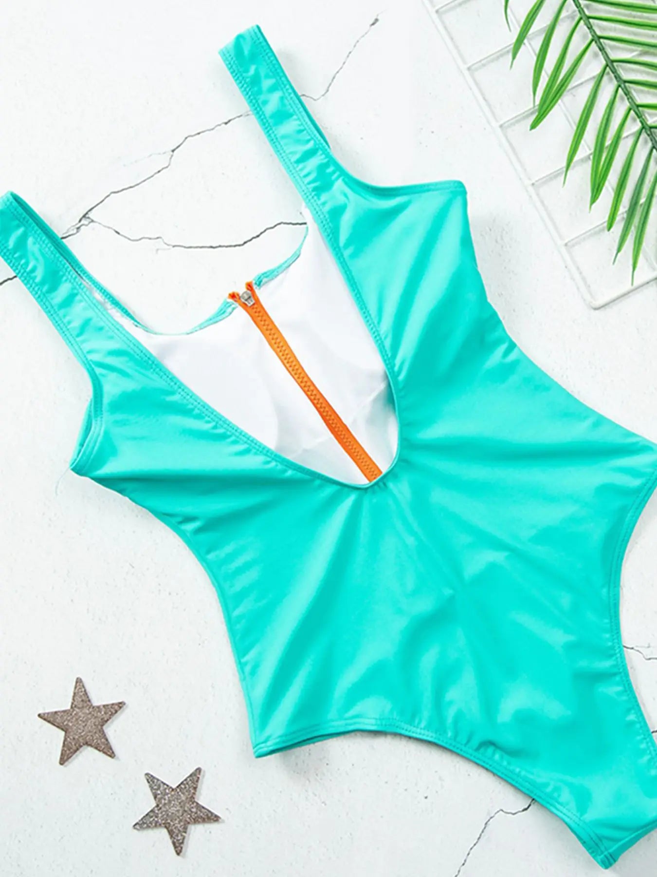 Sexy Zipper One Piece Swimsuit