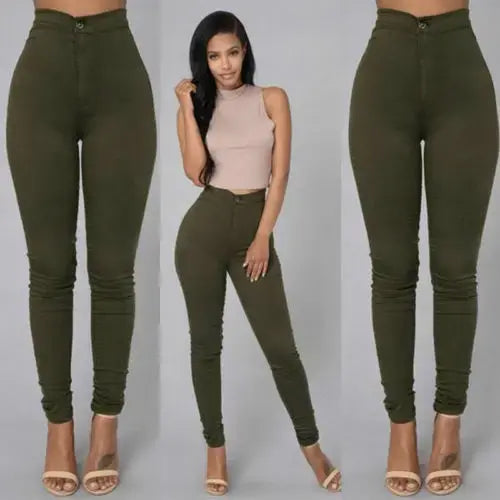 High Waist Solid Leggings