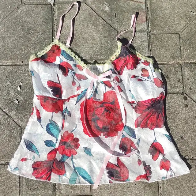 Women's Floral Print Spaghetti Strap Camisoles